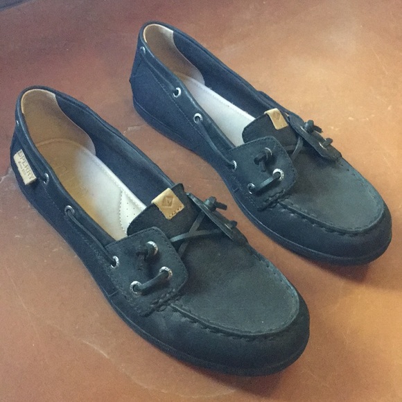 Sperry Top-Sider Boat Shoes 8.5 Leather/Canvas - Picture 2 of 11